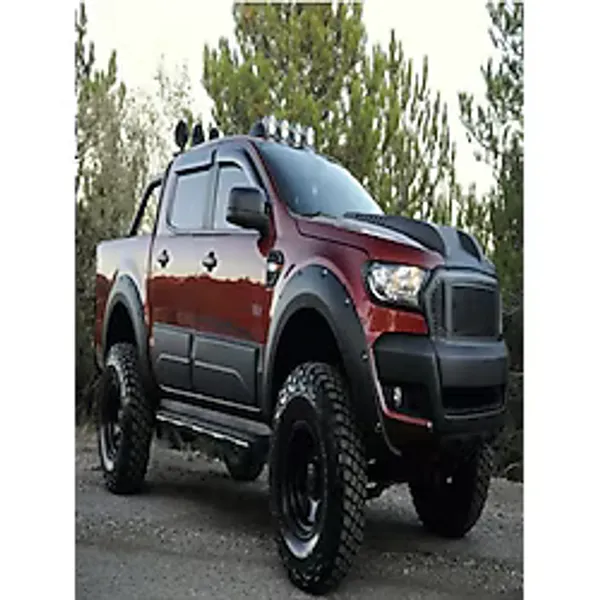 ROAL TUNİNG Ford Ranger Çamurluk Dodik Seti Vida Görünümlü Mat Siyah T6 T7 T8 2012-2022 Arası Birebir Uyumlu