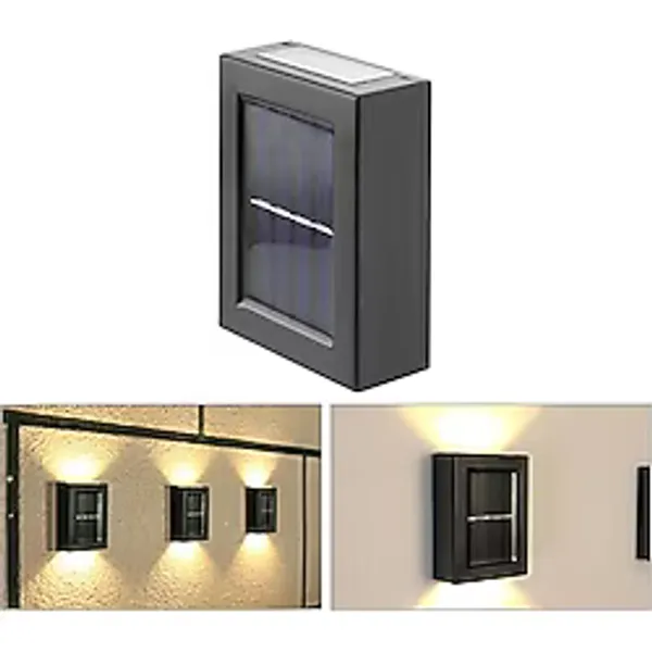 Robeve Tekli Solar Bahçe Aydınlatması Güneş Enerjili Bahçe Aydınlatması Duvar Lambası Çift Taraflı Aplik Işık Led Işık