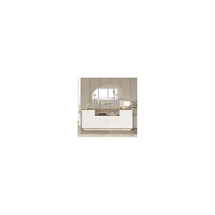 Robin Home Loft Konsol 4 Kapakli Rafli 180cm Beyaz