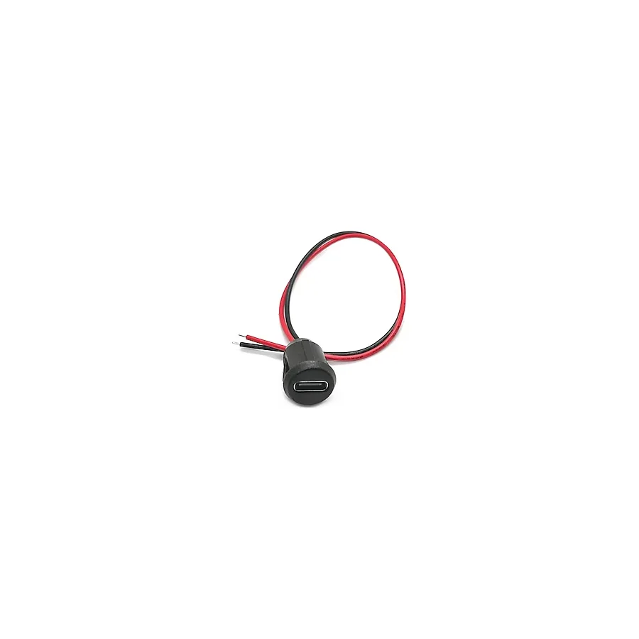 ROBİZ Type C Panel Montaj Dişi Soket 2 Pin 15cm Kablolu Uzatma USB 3.1 Konnektör Araba Kamera Oyuncak