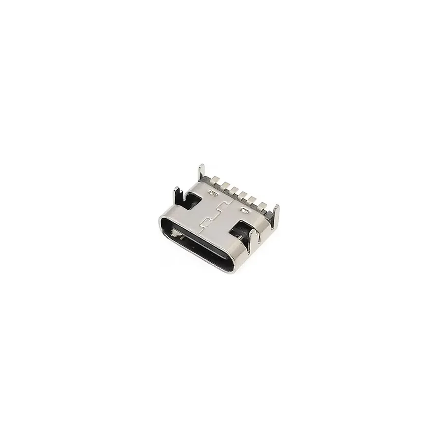 ROBİZ Type-C Usb Soket 6 Pin Smd USB 3.1 Cep Telefonu Elektronik Cihaz Usb Port Konnektör Şarj Soketi Dişi