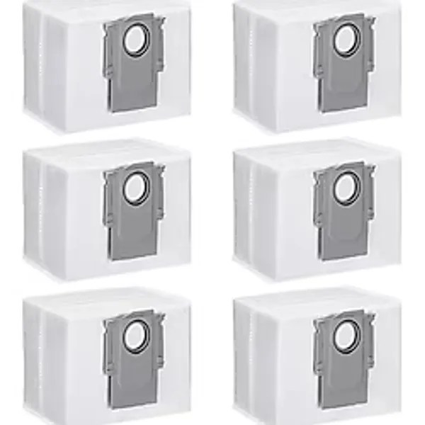 Roborock ile Uyumlu S8 Plus/S8 Pro Ultra/S7 Max Ultra/S7 MaxV Ultra/S7 Pro Ultra/Q7 Plus/Q7 Max/Q7 Max Plus/Q5 ve Q8 Robot Süpürge Uyumlu Toz Çöp Torbası Yedek Parça Seti-6 Adet