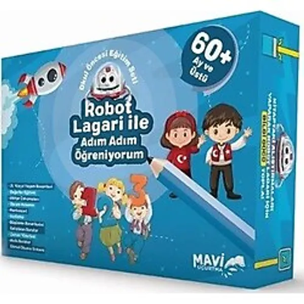 Robot Lagari ile Adım Adım Öğreniyorum - Okul Öncesi Eğitim Seti 60 Ay ve Üstü