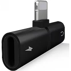 Robotekno Iphone 7 8 X Kulaklık Dönüştürücü Şarj Çoklayıcı Adaptör- Siyah