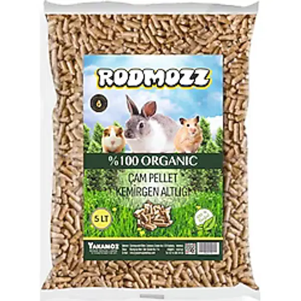 Rodmozz Doğal Organik Kemirgen Altlığı Talaş Çam Peleti 5 Lt