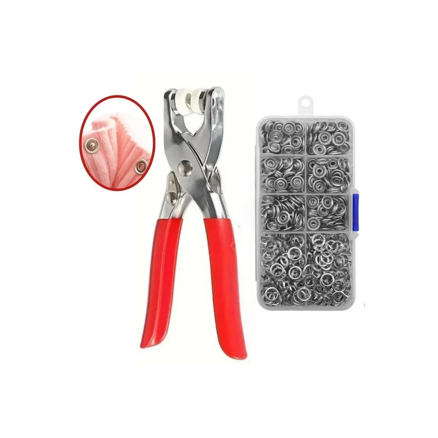 Roichil 200 adet Paslanmaz Çelik Çıtçıt ve Pense Seti Metal Çıt Çıt Makinesi