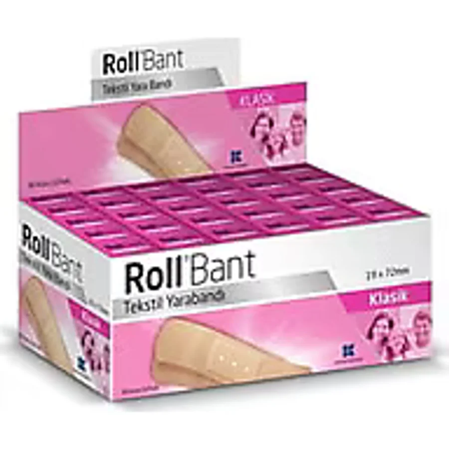 Roll Bant Klasik 10'luk 30 Kutu Tekstil Yara Bandı