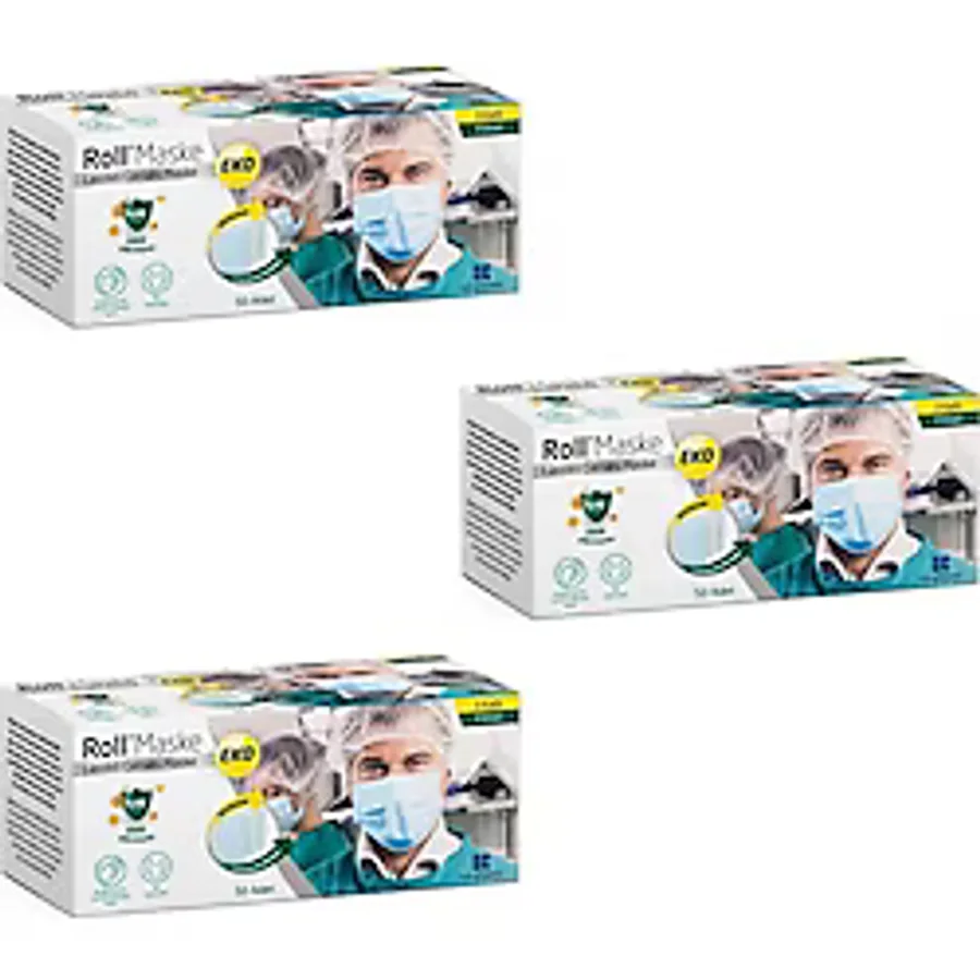 Roll Eko 3 Katlı Telli 50'li 3 Paket Cerrahi Maske
