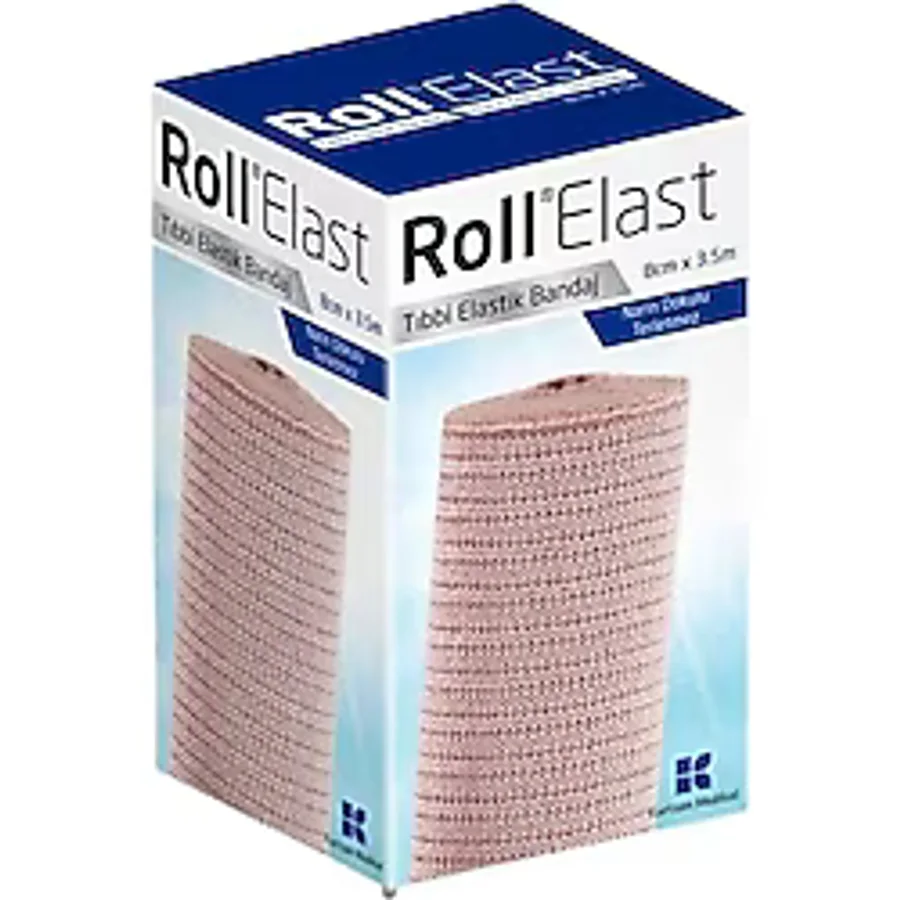 Roll Elast 8cm x 3.5m Tıbbi Elastik Bandaj