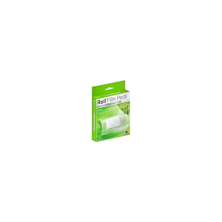 Roll Film Pedli Steril 8cm x 10cm Su Geçirmez 10'lu Yara Örtüsü