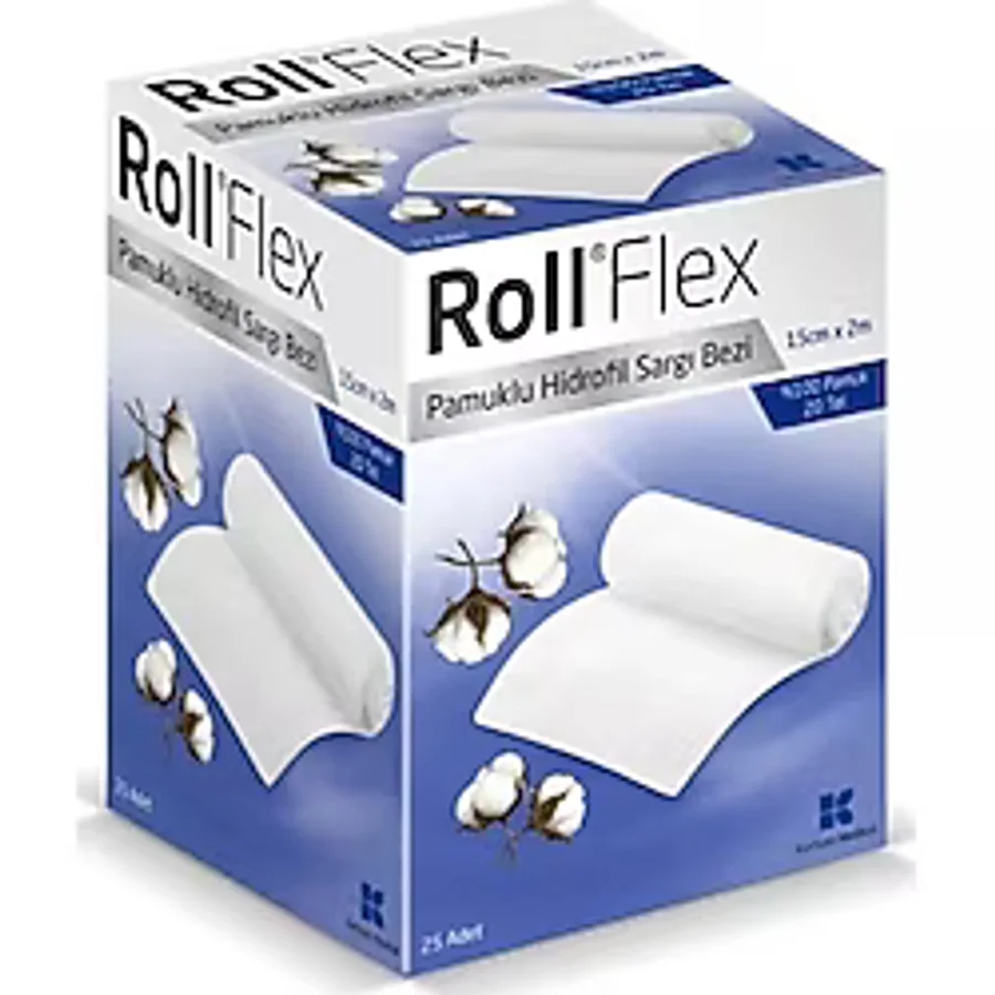 Roll Flex Hidrofil Sargı Bezi 15Cm X 2M 20 Tel 25 Adet - Skt:12/2028