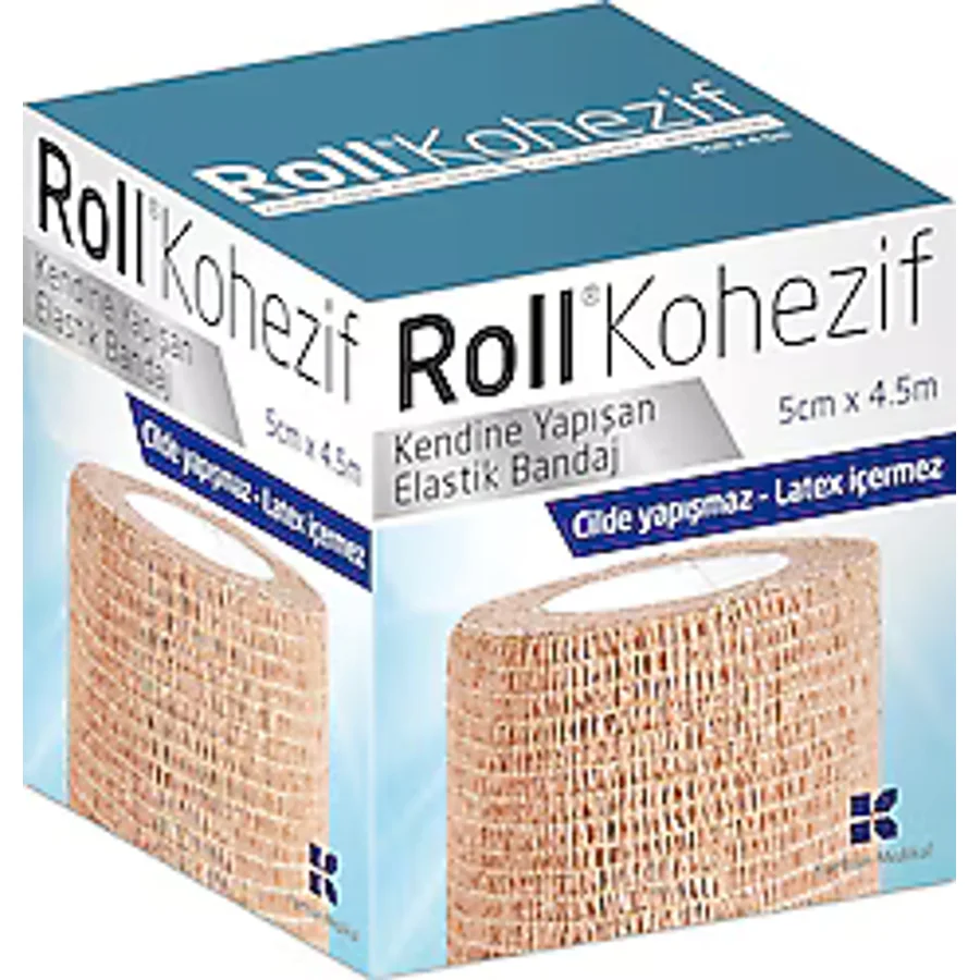 Roll Kohezif Kendine Yapışan 5cm x 4.5m Elastik Bandaj