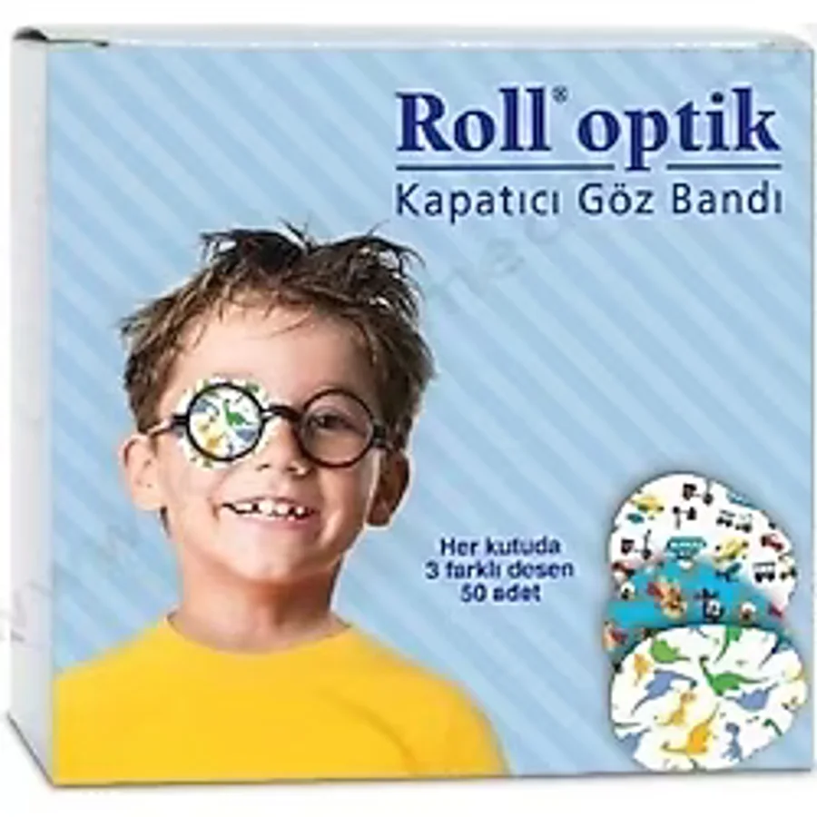 Roll Optik 3 Desenli 50'li Erkek Çocuk Göz Kapama Bandı