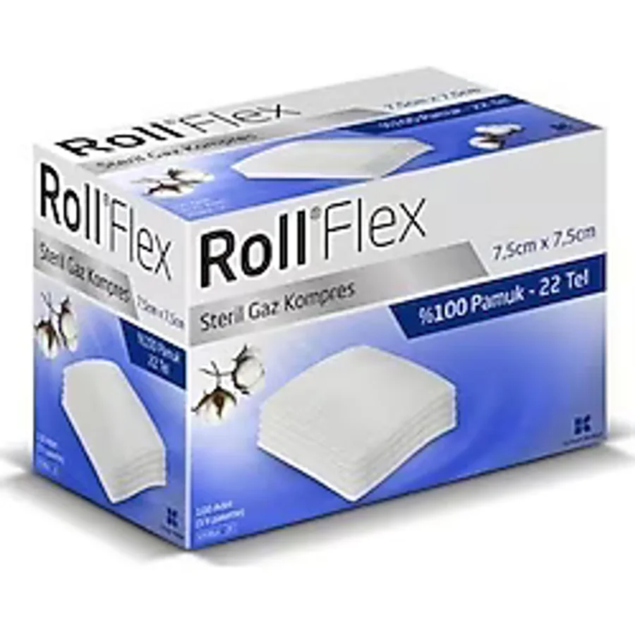 Roll Steril Emici Kompres Nonwoven Gazlı Bez 100 Adet