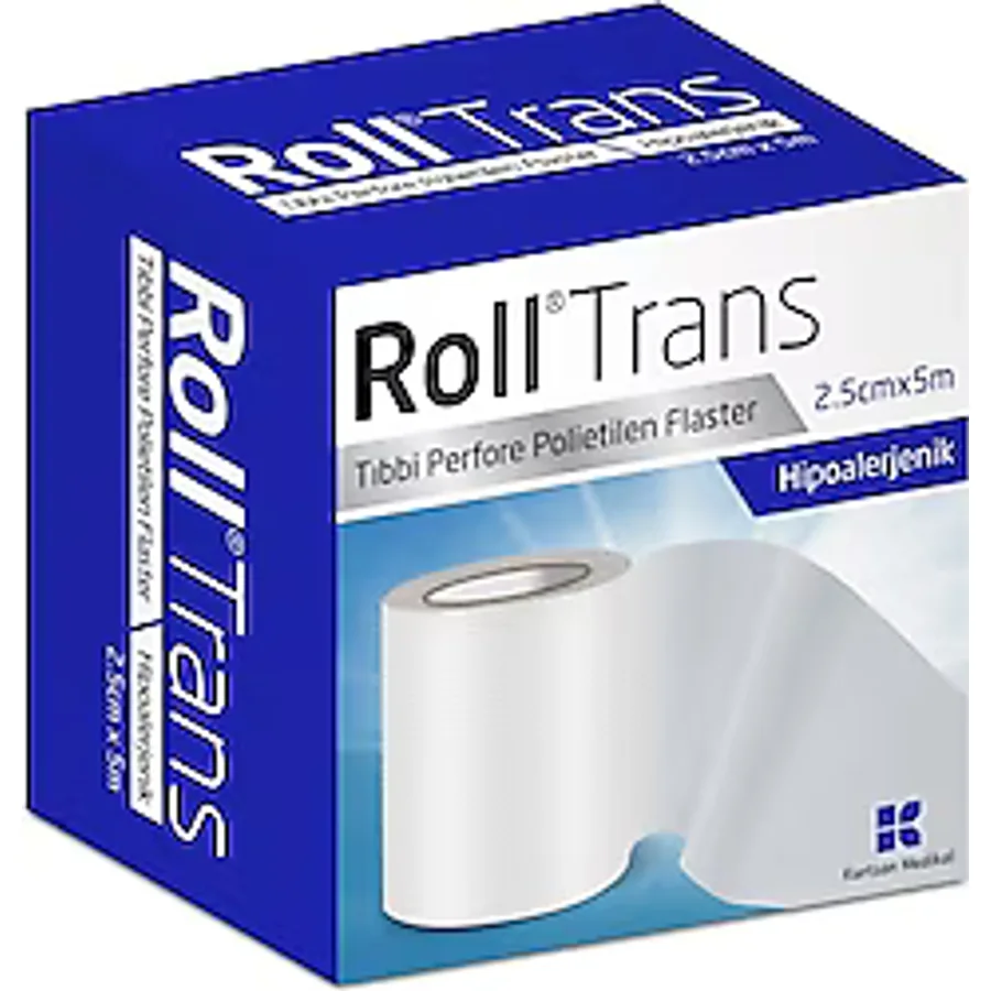 Roll Trans Şeffaf Perfore Polietilen 5cm x 5m Hipoalerjenik Flaster