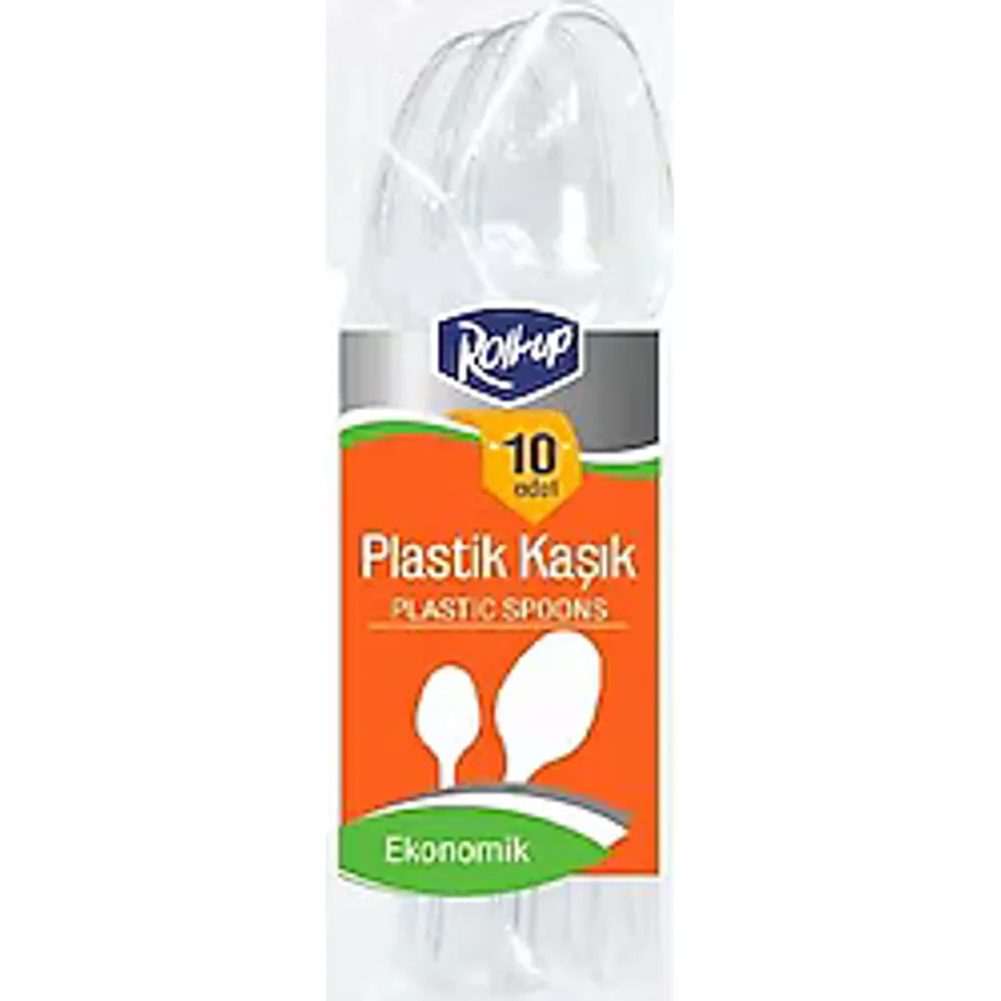Roll-Up Plastik Kaşık 10'lu