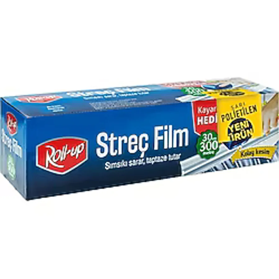 Roll-Up Roll Up Sarı Pe Streç Film 30 Cm X 300m 8mic