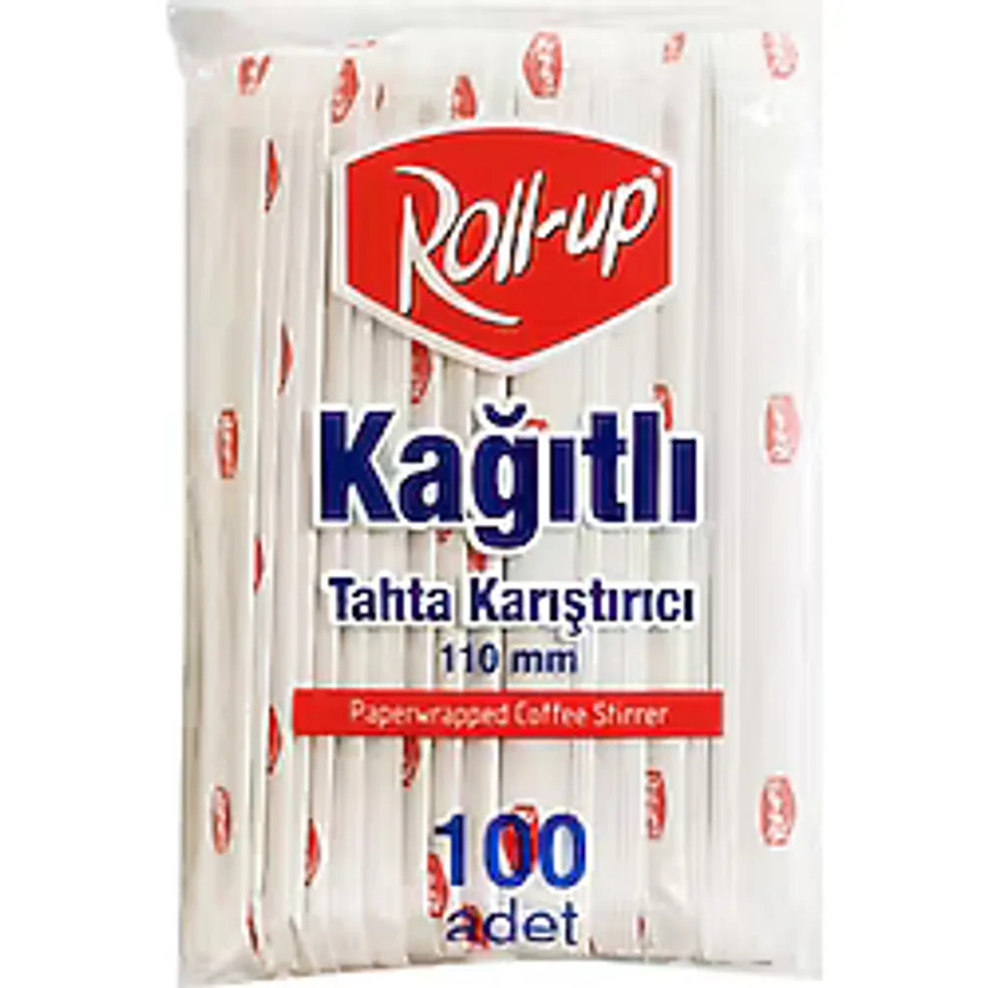 Roll-Up Tekli Sarım Ahşap Karıştırıcı 100'Lü 11 Cm 2 Adet