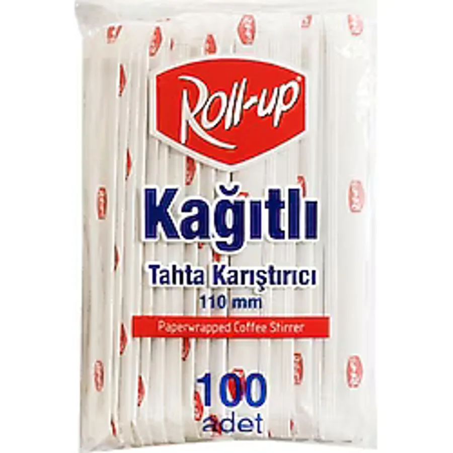 Roll-Up Tekli Sarım Ahşap Karıştırıcı 100'LÜ 11 cm 4 Adet