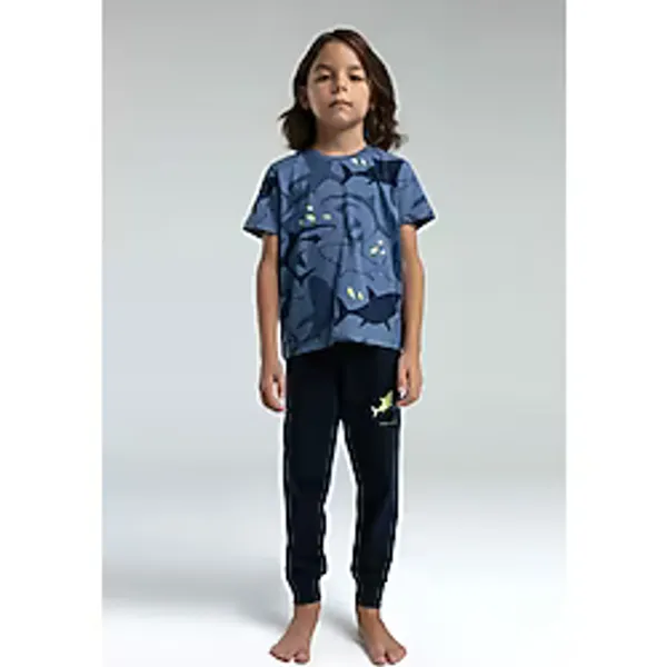RolyPoly Erkek Çocuk Pijama Takımı Mavi - 5 - 6 Yaş