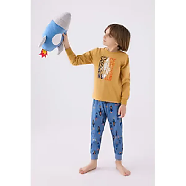 Rolypoly Erkek Çocuk Sarı Pijama Takımı - 5 - 6 Yaş