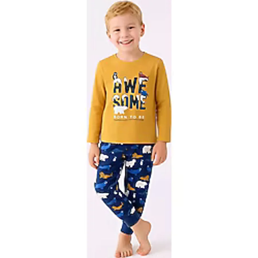 Rolypoly Erkek Çocuk Sarı Pijama Takımı