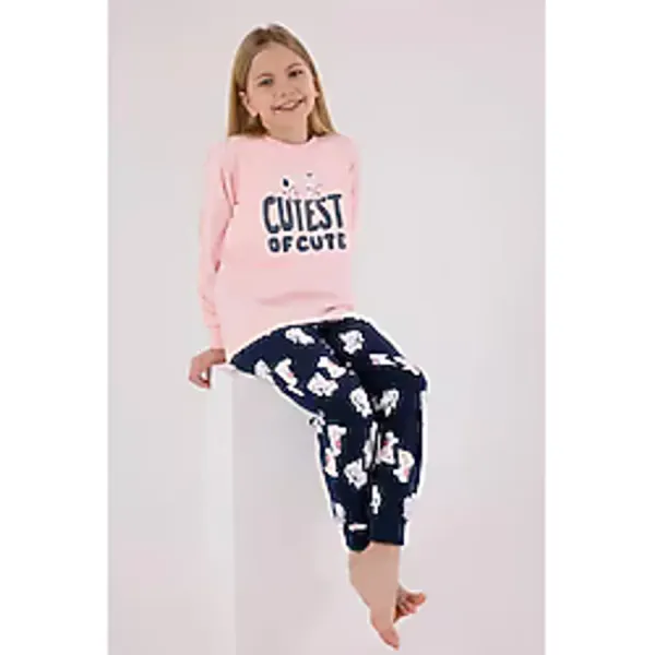 Rolypoly Kız Çocuk Pembe Pijama Takımı