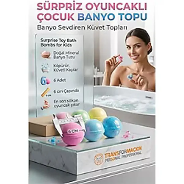 Ronanna Sürpriz Oyuncaklı Köpüren Banyo Topu Çocuklar İçin Banyo Bombası Doğal Banyo Tuzu Seti 723202