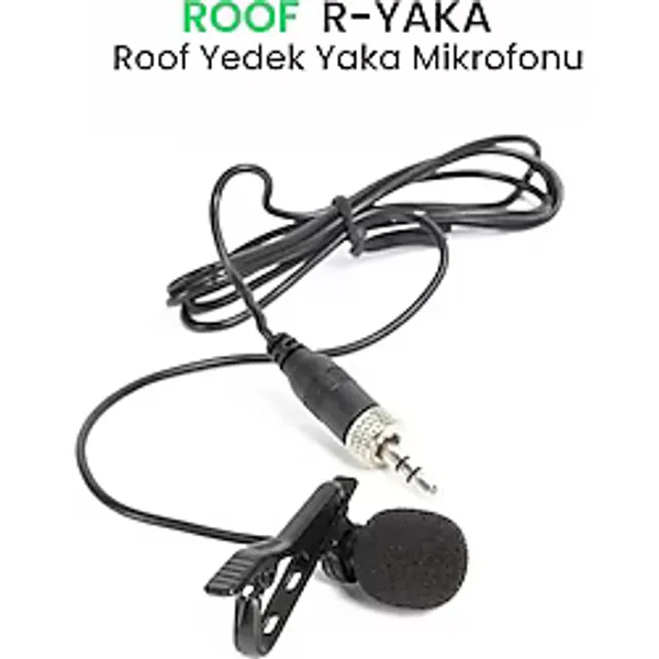 Roof Kablosuz Mikrofonlar İçin Yedek Yaka Mikrofonu-3.5 Mm Yüzüklü