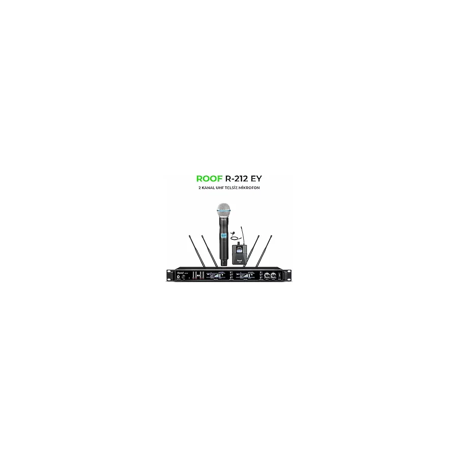 Roof R-212 UHF Kablosuz El + Yaka Mikrofonu