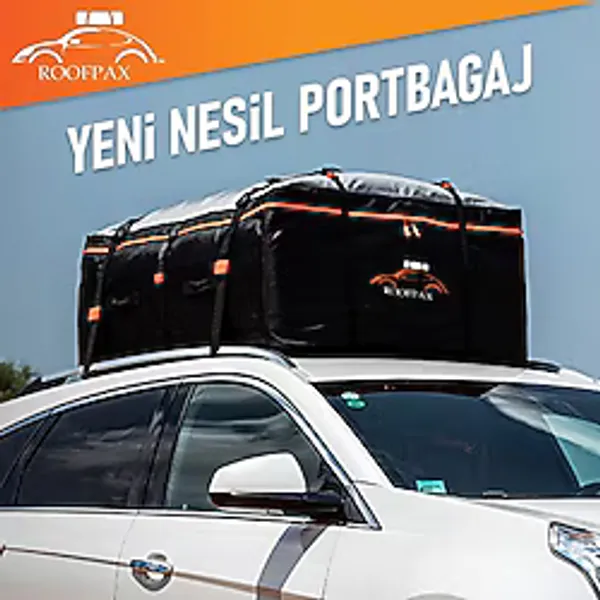 Roofpax Yeni Nesil Port Bagaj, Araç Üstü Tavan Çantası - Siyah