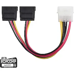 Ropcomp 4-pin Molex Erkek - 15-pin Sata Güç Dönüştürücü Ve Çoklayıcı Kablo