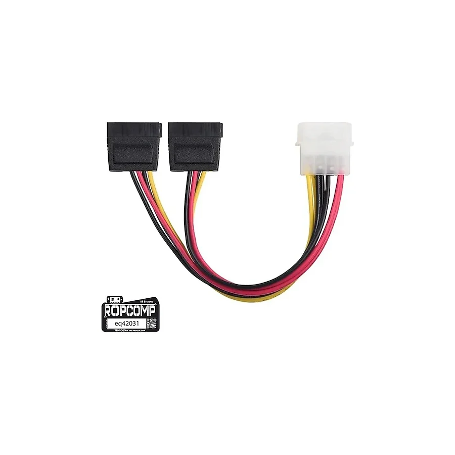 Ropcomp 4-pin Molex Erkek - 15-pin Sata Güç Dönüştürücü Ve Çoklayıcı Kablo