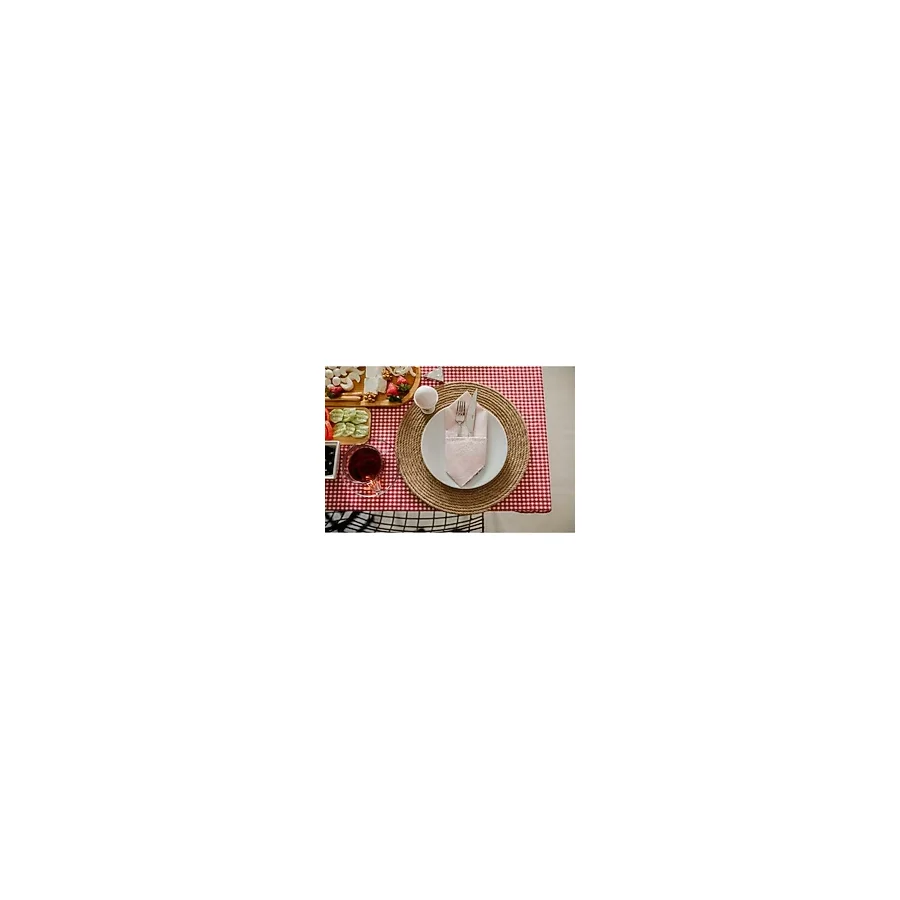 Rope Decor 30cm 6 Kişilik Amerikan Servis / Tabak Altlığı / Supla Seti/hasır Supla/servis Altı Supla/sunum Seti