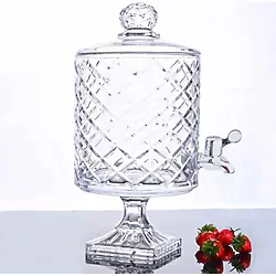 Rossev Yıldız Cam Sebil-Damacana Ayaklı - Şeffaf - 4,5 lt