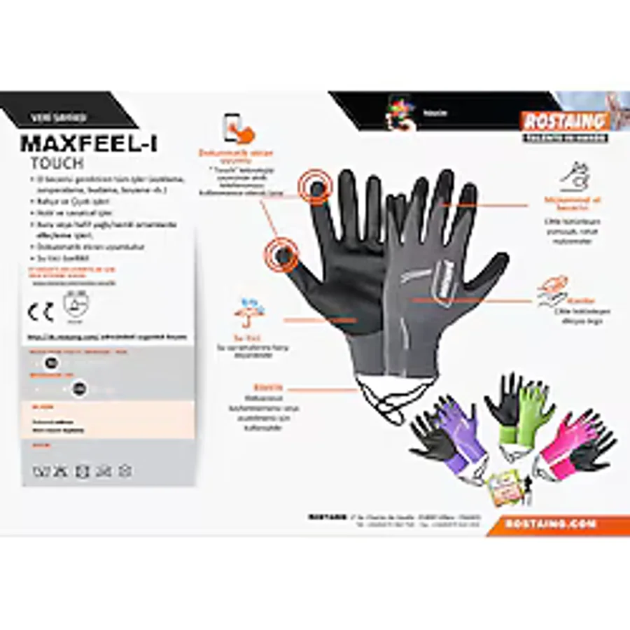 Rostaing MAXFEEL-IT09-10 Bahçe/Genel Kullanım Eldiven No:9-10 - L-XL