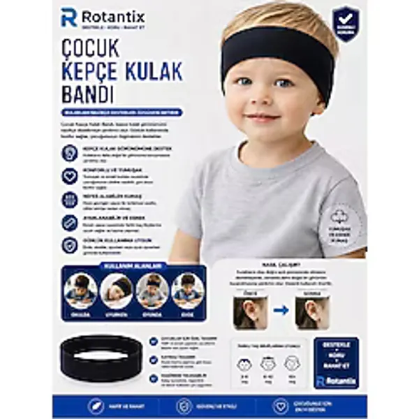 Rotantix Çocuk Kepçe Kulak Bandı Bebek Kepçe Kulak Bandajı