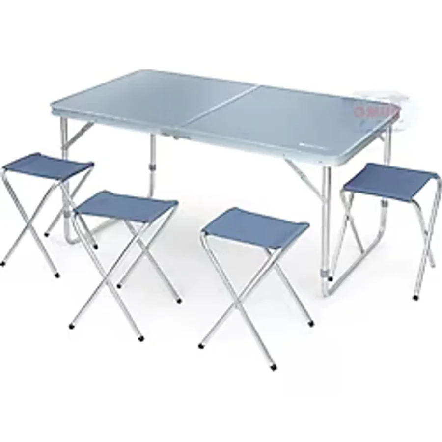 Rox Camping 70x120 cm 6 Kişilik Alüminyum Kamp Masa Sandalye Takımı