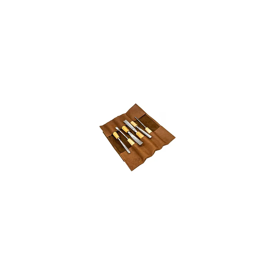 Rox Wood 0126 Premium 6 Parça Deri Çantalı İskarpela Seti