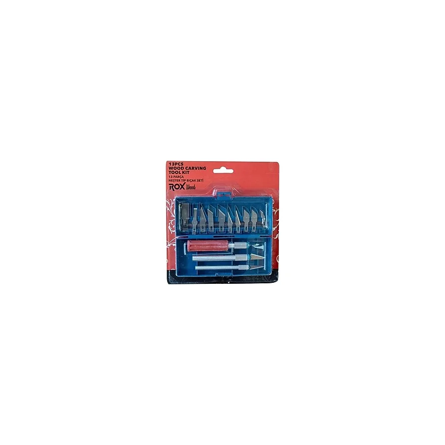 Rox Wood 153Rox184508 13 Parça Neşter Tip Bıçak Seti