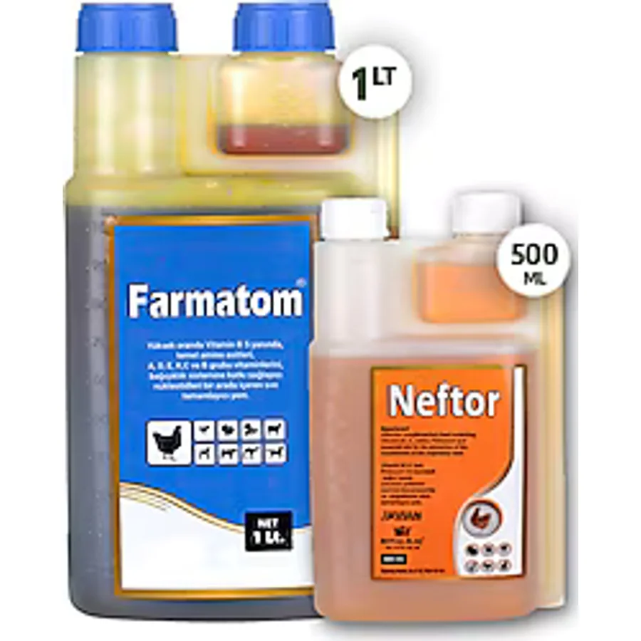 Royal İlaç 1 lt Farmatom Vitamin + 500 ml Neftor Hırıltı 2'li Set