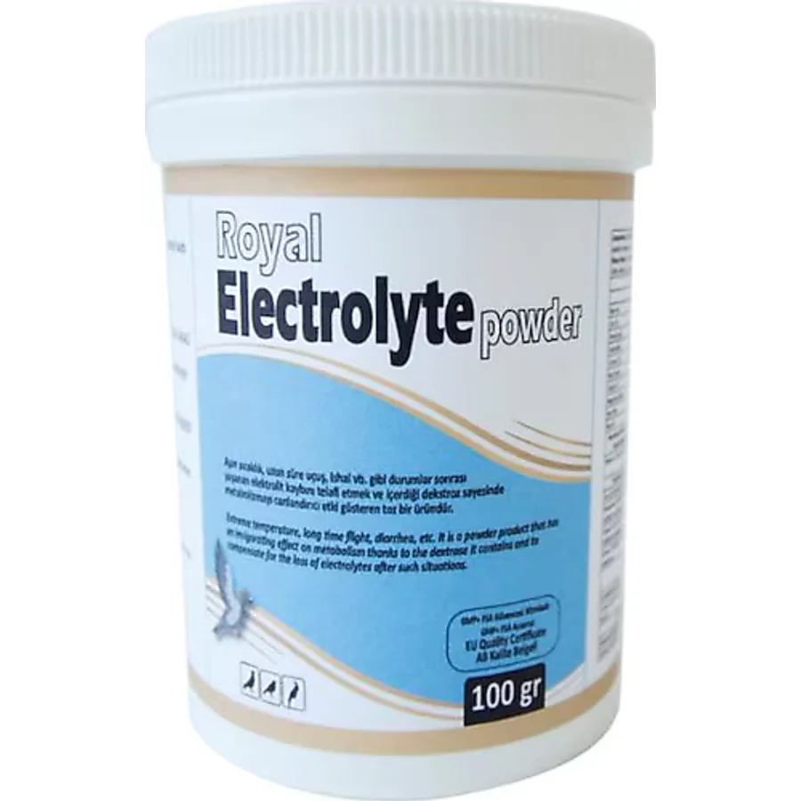 Royal İlaç Electrolyte Powder 100 gr Kanatlılarda Elektrolit Desteği