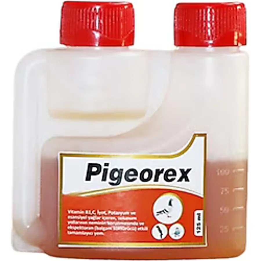 Royal İlaç Pigeorex 125 ml Güvercin ve Kafes Kuşlarında Hırıltı Balgam Söktürücü