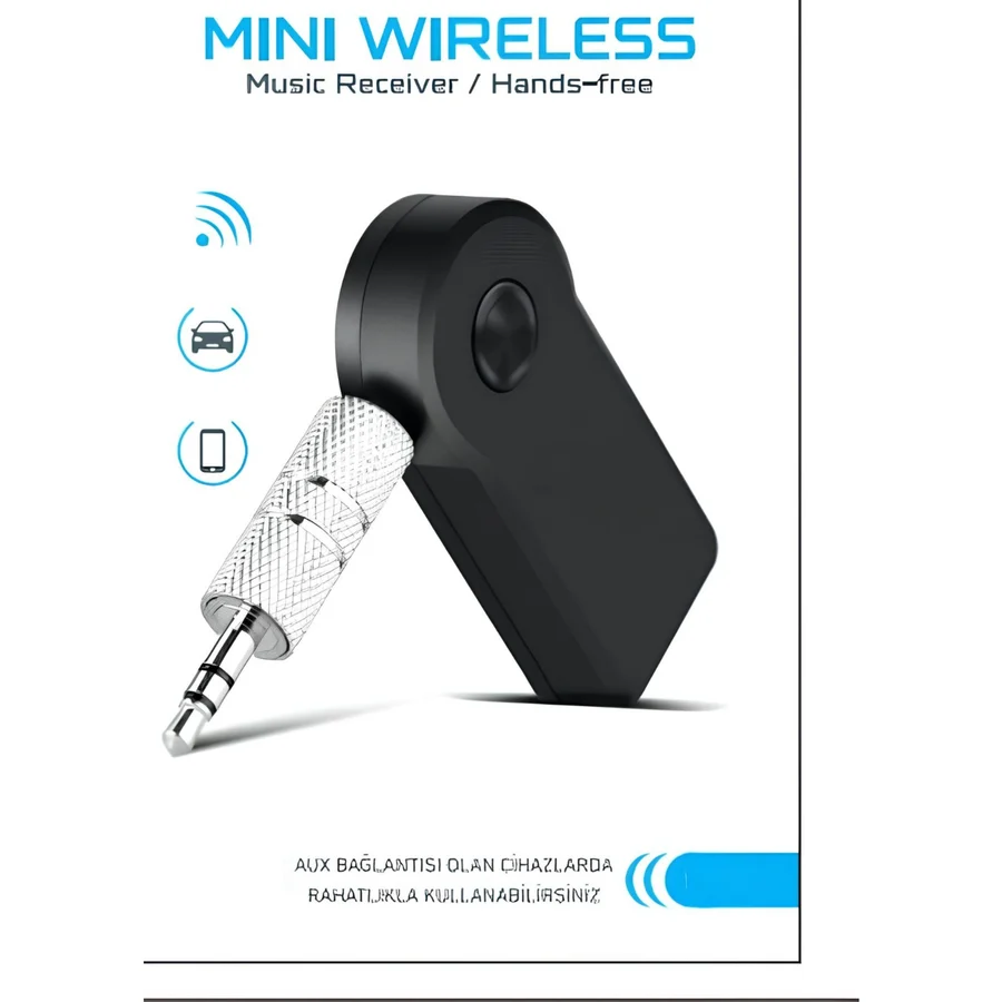 Royaleks Araç Içi Kablosuz Müzik Aktarma ve Telefon Görüşme Aparatı Aux Mini Wireless