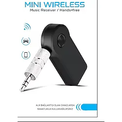 Royaleks Araç Içi Kablosuz Müzik Aktarma ve Telefon Görüşme Aparatı Aux Mini Wireless