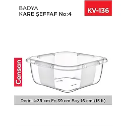 Royaleks Group Kare Şeffaf Badya 1 Adet 4 No Royaleks-e167