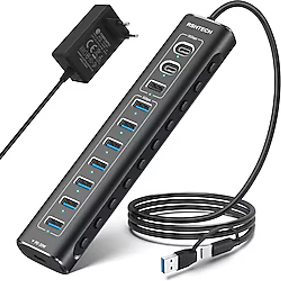 Rshtech A11 11 Port Güçlendirilmiş USB C 2x10 Gbps Usb C 1x10 Hub