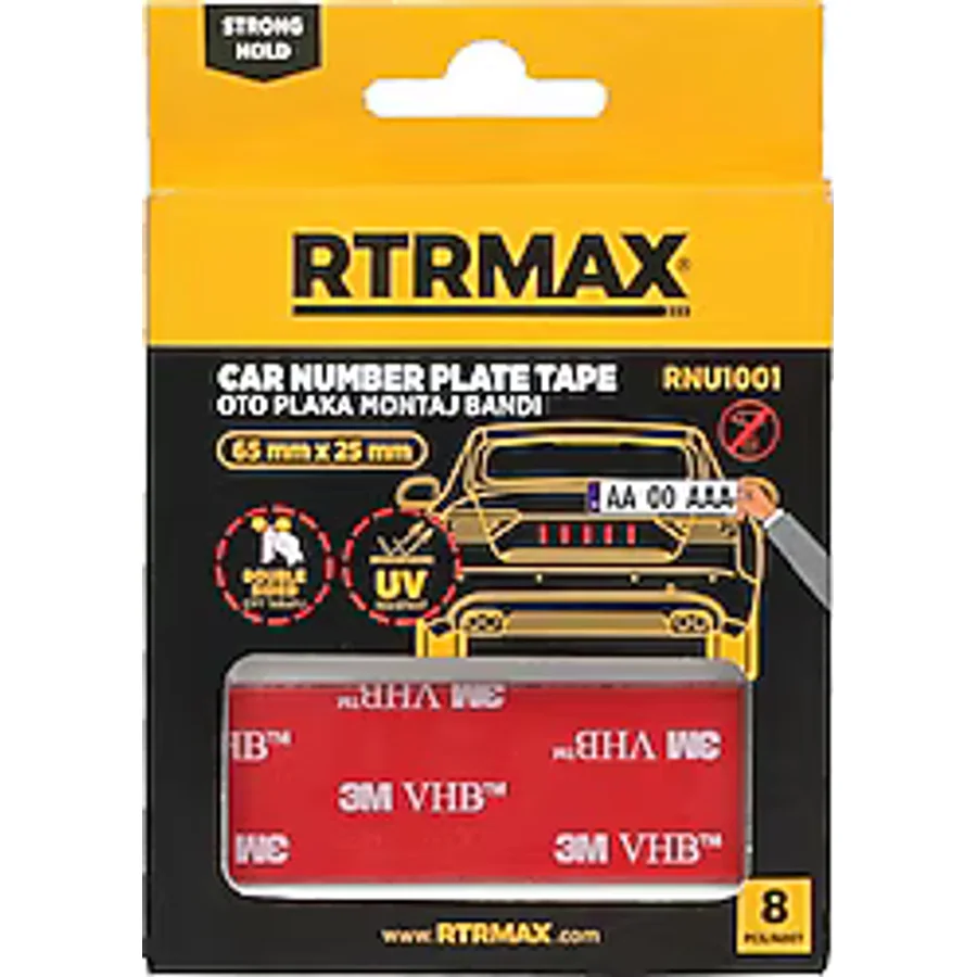 Rtrmax RNU1001 Oto Plaka Montaj Bandı