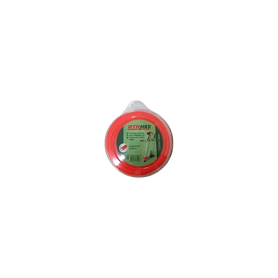 RTRMAX RTY235 3.5 mmx48M Tırpan Misinası Kırmızı Üçgen, Sarı