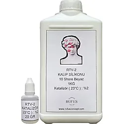 RTV-2 10 Shore 1kg Kalıp Silikonu + 20gr Katalizör